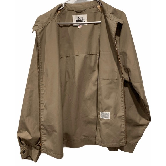 Woolrich Vintage Men Khaki Full‎ Zip Barn Bomber Outdoor Jacket Coat Sz 46 (XL) - Picture 3 of 11